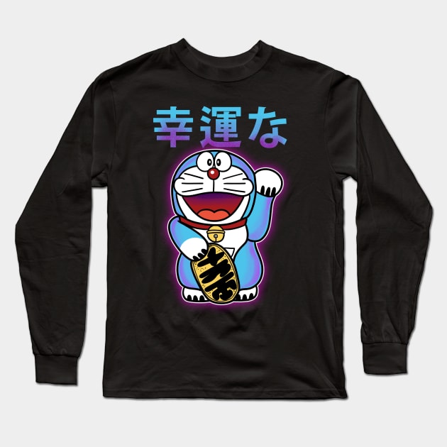 Doramanekineko Long Sleeve T-Shirt by absolemstudio